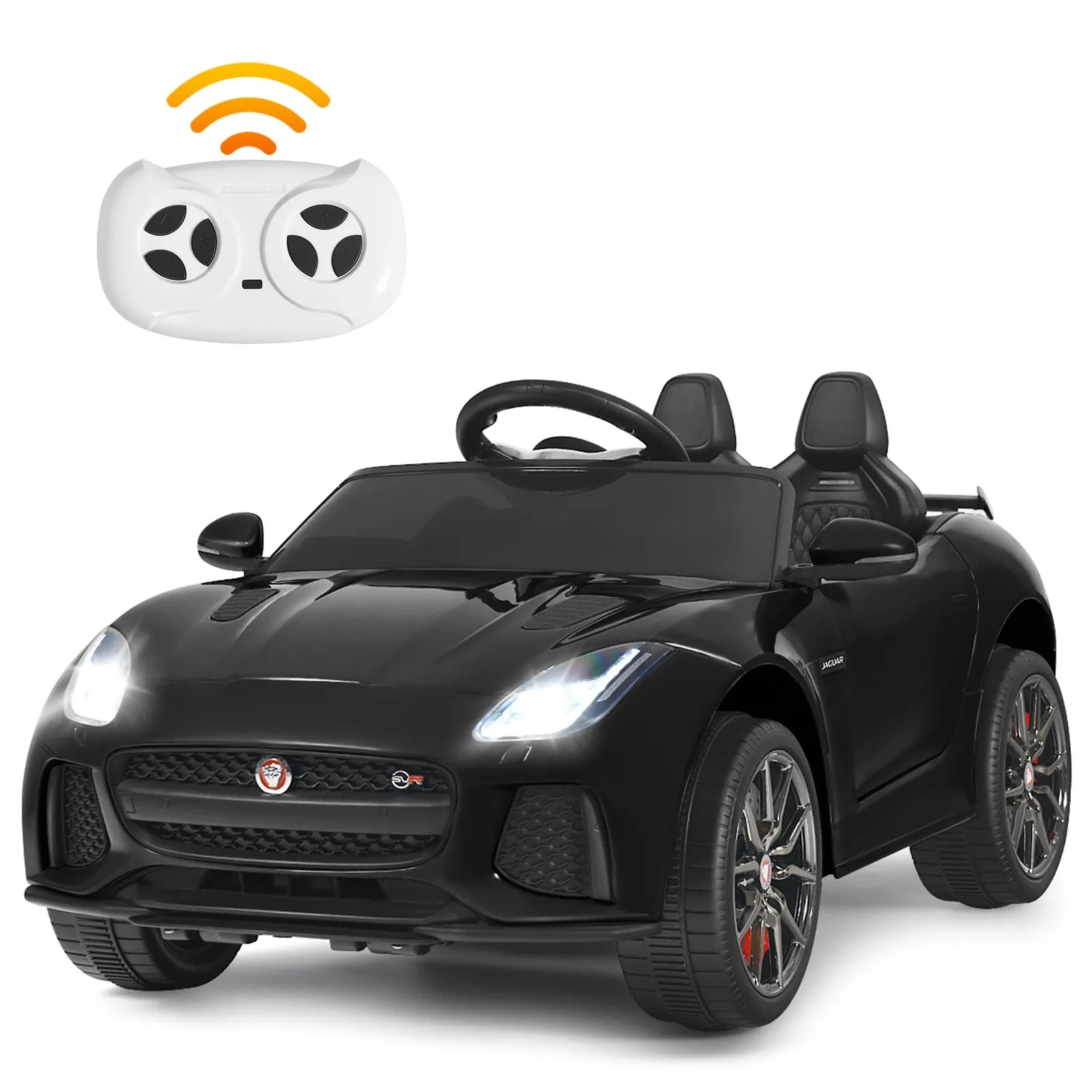 12V Jaguar F-Type SVR Kids Ride On Car with Remote control-Black