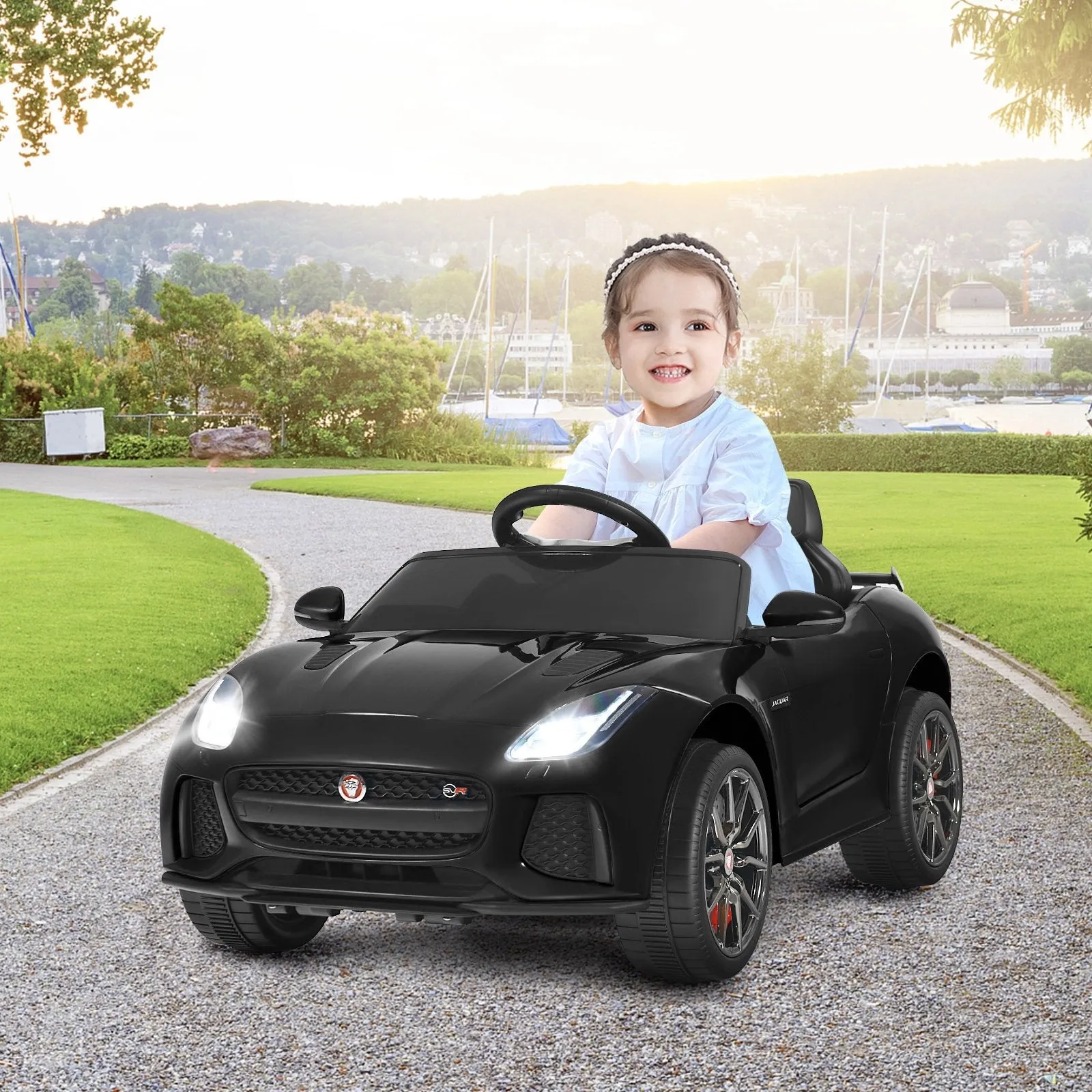 12V Jaguar F-Type SVR Kids Ride On Car with Remote control-Black