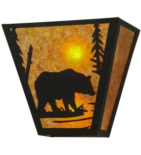 13"W Bear Creek Wildlife Wall Sconce