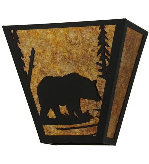 13"W Bear Creek Wildlife Wall Sconce