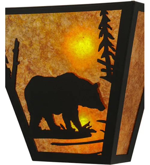 13"W Bear Creek Wildlife Wall Sconce