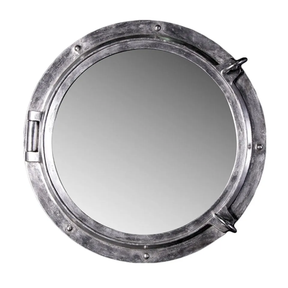 30" Porthole Silver Leaf Mirror