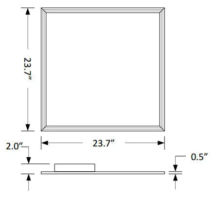 32W - 2X2 LED Flat Panel - DIM - 4000k or 5000k - 120/277v - DLC Premium