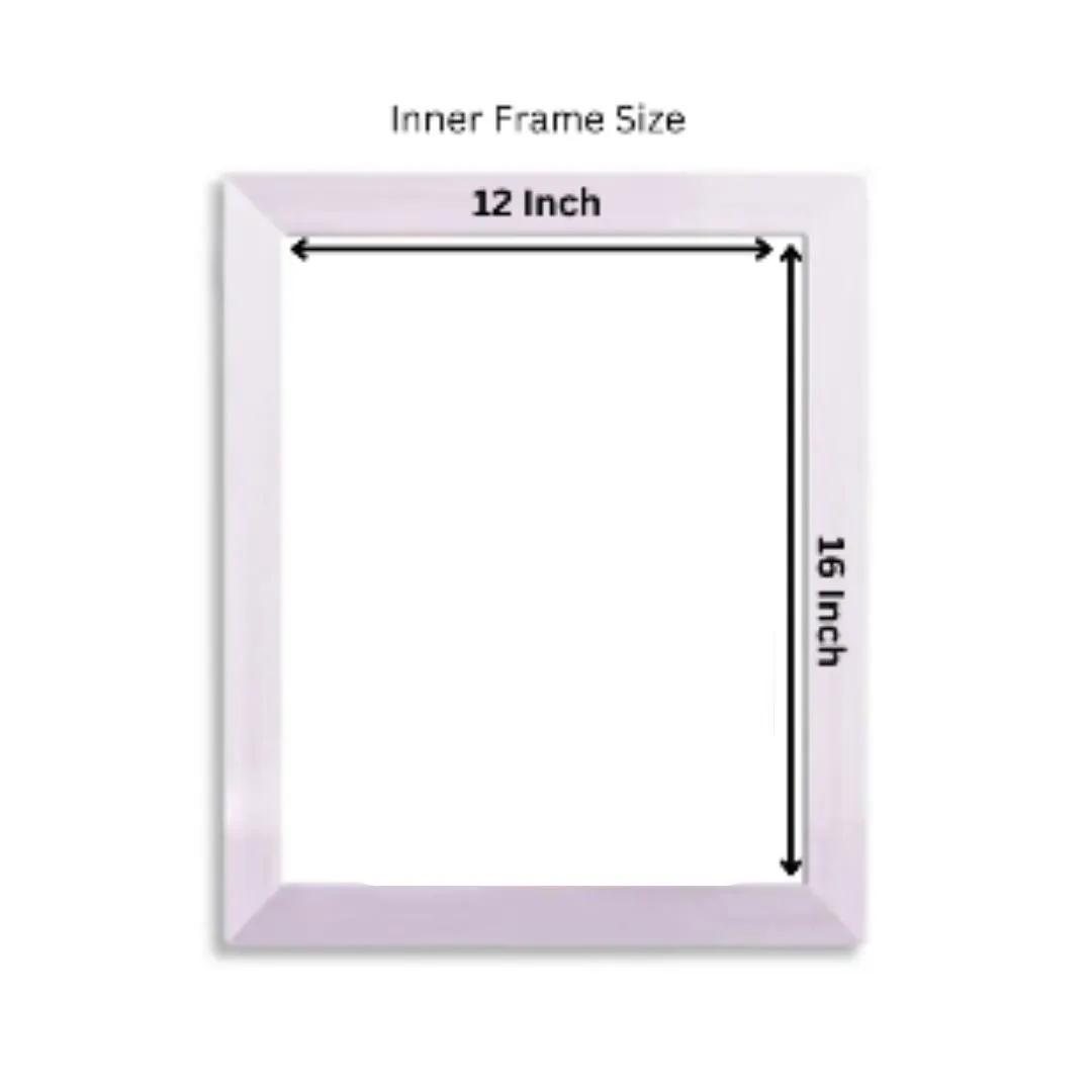 A3 Size Certificate Frame | Document A3 Wall Photo Frame | 12x16 Inch Photo Frame, Synthetic Wood Moulding with Unbreakable Plastic Glass (White)