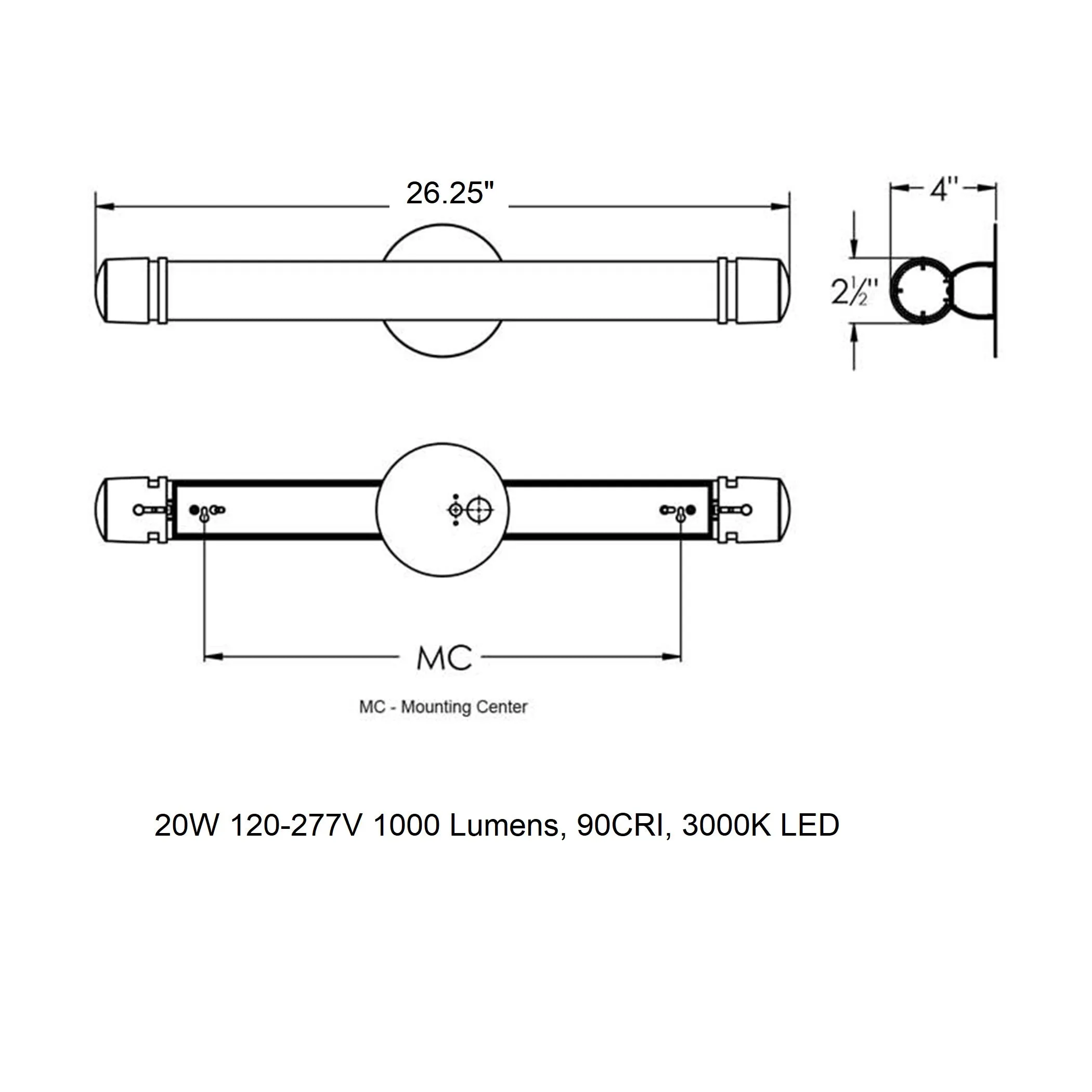 Aria LED Bathroom Vanity Light