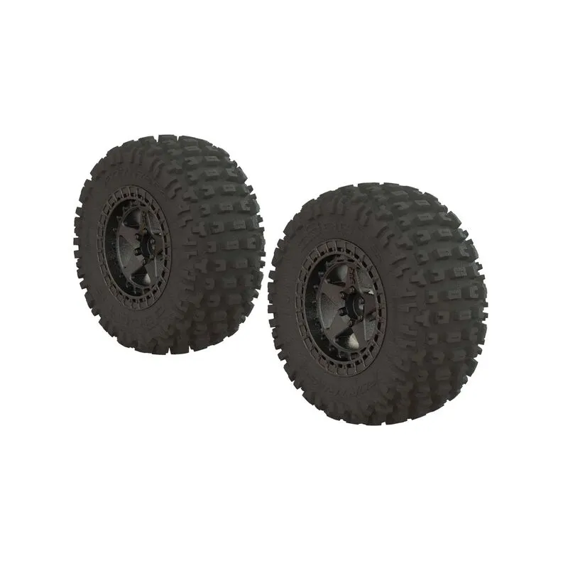 Arrma Dboots 'Fortress SC' Tire Set Glued Gun Metal (2)  (ARA550067)