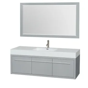 Axa 60 inch Single Bathroom Vanity in Dove Gray