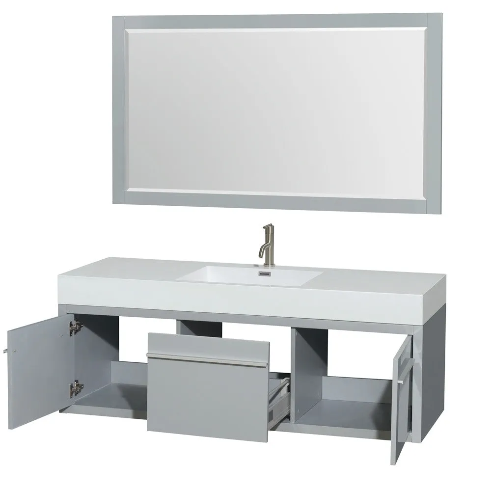 Axa 60 inch Single Bathroom Vanity in Dove Gray