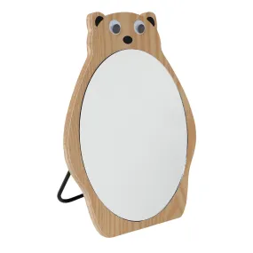 Bear Wooden Table Mirror