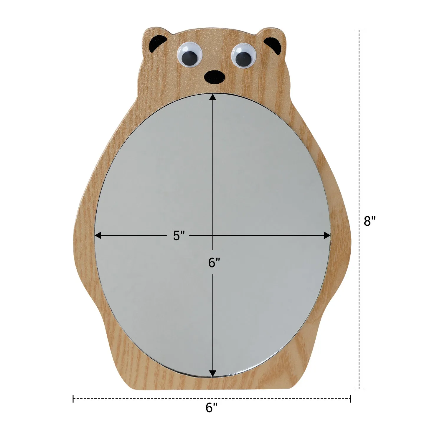 Bear Wooden Table Mirror