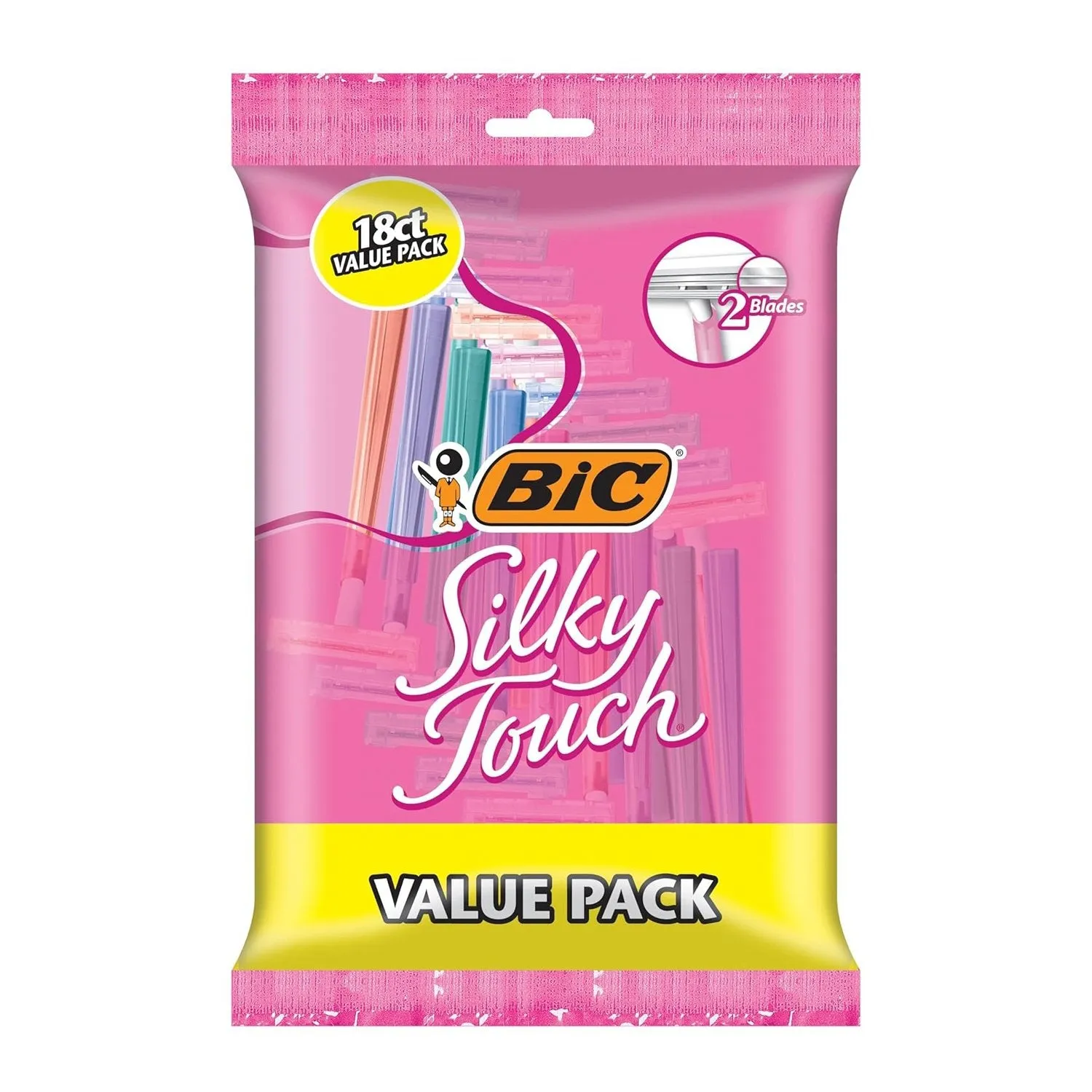 Bic Silky Touch 2 Blades Women's Disposable Razors 18pcs