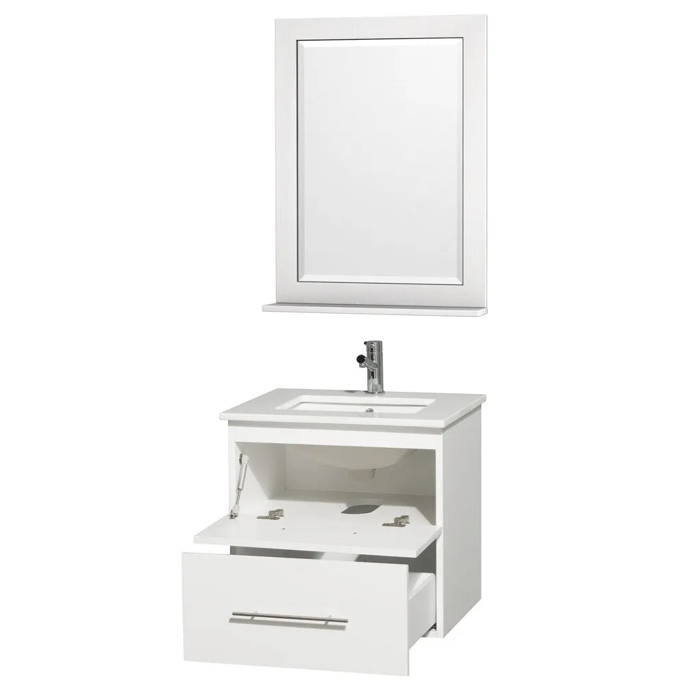 Centra 24 inch Single Bathroom Vanity Set - Matte White