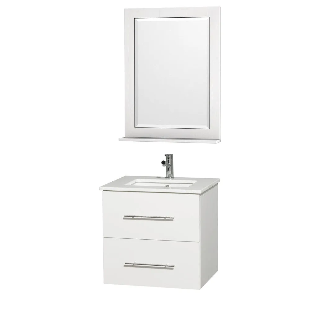 Centra 24 inch Single Bathroom Vanity Set - Matte White