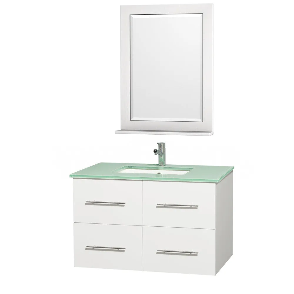 Centra 36 inch Single Bathroom Vanity Set -Matte White