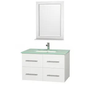 Centra 36 inch Single Bathroom Vanity Set -Matte White