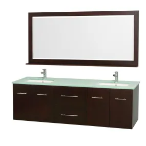 Centra 72 inch Double Bathroom Vanity Set -Espresso