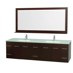 Centra 80 inch Double Bathroom Vanity Set -Espresso