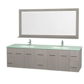 Centra 80 inch Double Bathroom Vanity Set -Gray oak