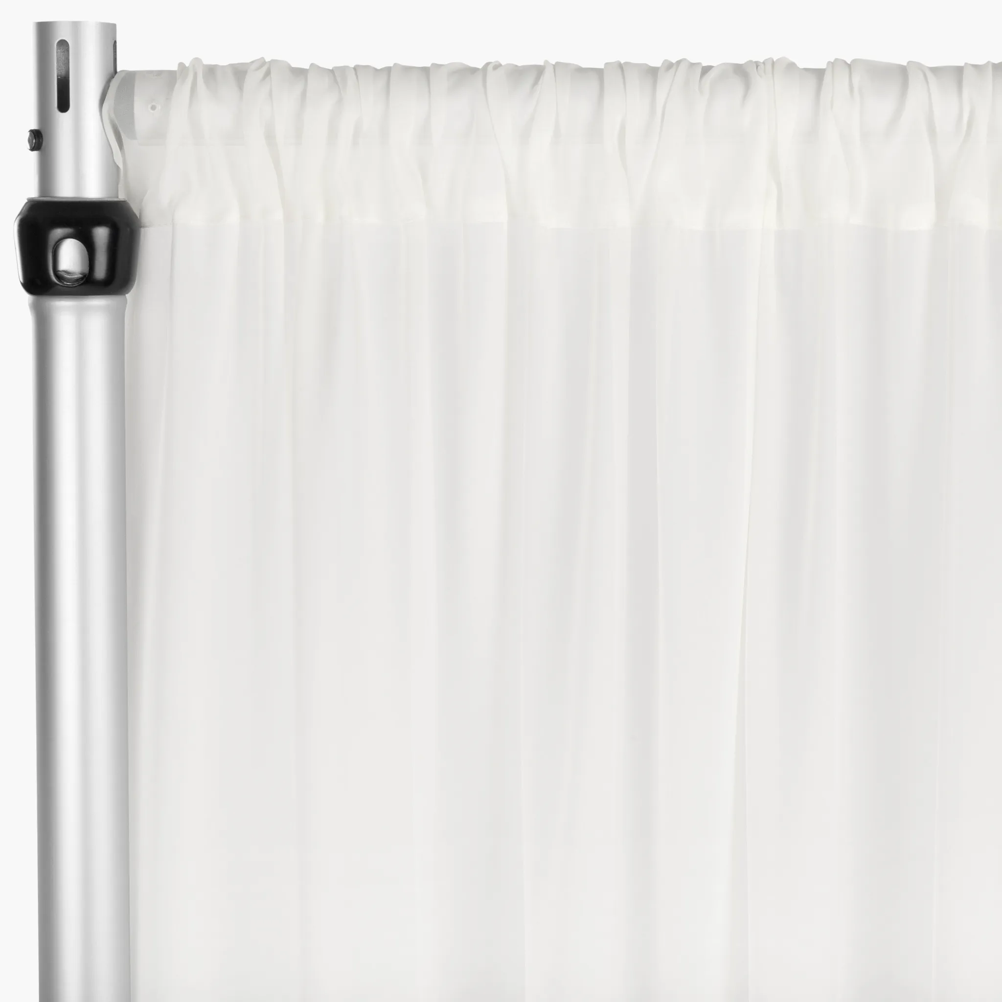 Chiffon Curtain Drape 10ft H x 58" W Panel - Light Ivory/Off White