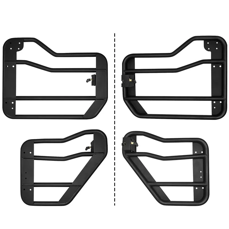 Cross Bar Tube Doors with Side View Mirror for 2018-2024 Wrangler & Gladiator JT