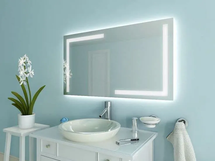 DAZZLIZE MIRROR led wall mirror with three colour-setting light touch sensor and modern and stylish wall mirror for bedroom, bathroom, and makeup area and size -(24x30)-inch-W11.