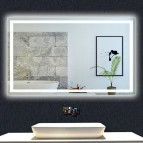 DAZZLIZE MIRROR led wall mirror with three colour-setting light touch sensor and modern and stylish wall mirror for bedroom, bathroom, and makeup area and size -(24x30)-inch-W17.