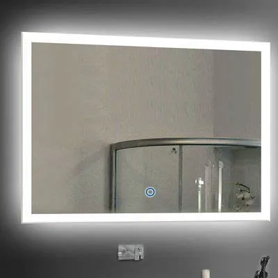 DAZZLIZE MIRROR led Wall Mirror with Three Colour-Setting Light Touch Sensor and Modern and Stylish Wall Mirror for Bedroom, Bathroom, and Makeup Area and Size -(24x30)-inch-W8