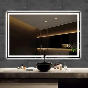 DAZZLIZE MIRROR led wall mirror with touch sensor and three light setting for bathroom, hallway, bedroom, and dressing area (White Light, Natural Light)/modern mirror and size(24x24) inch.