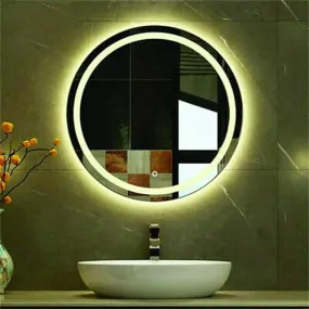 DAZZLIZE MIRROR modern round bathroom led mirror adjustable wall Mount makeup and beauty Mirror warm white 3000K led light home decor | wash basin light for wall and size (15x15).