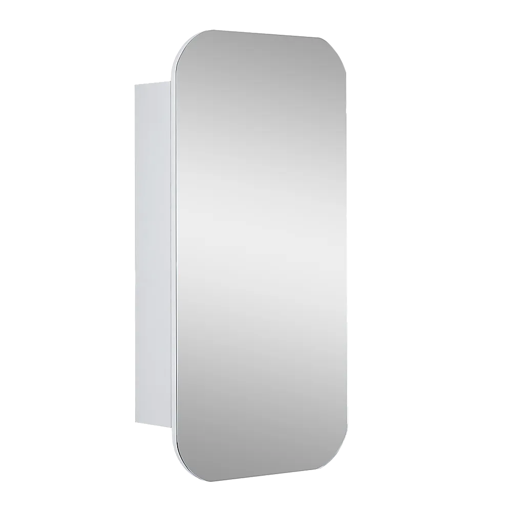 Eco-Friendly Matte White Shaving Cabinet Mirror - Della Francesca