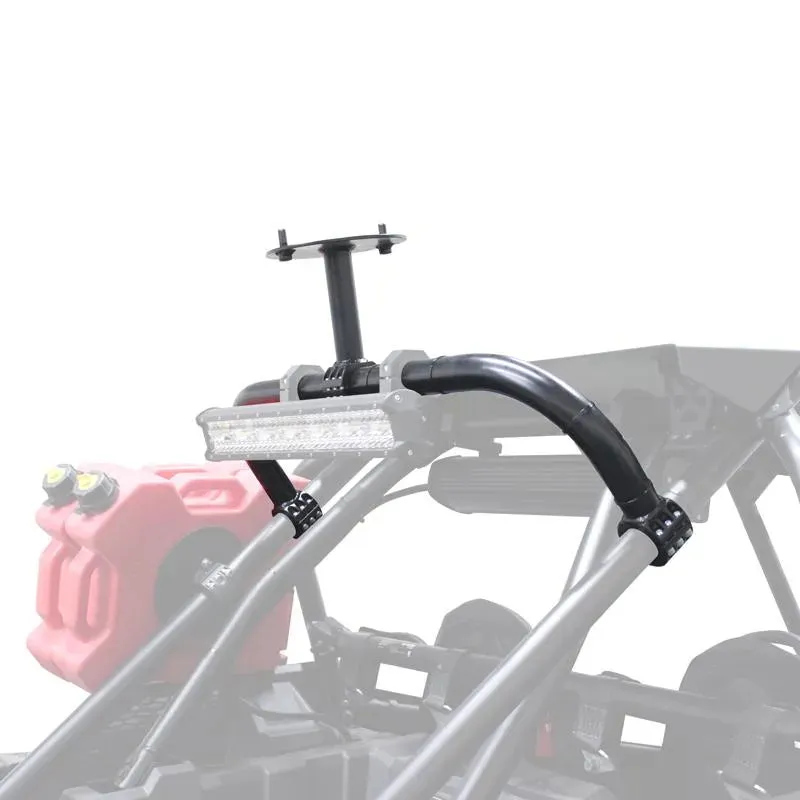 Factory UTV Polaris RZR XP Turbo S Above the Roof Dual Clamp Spare Tire Mount Carrier