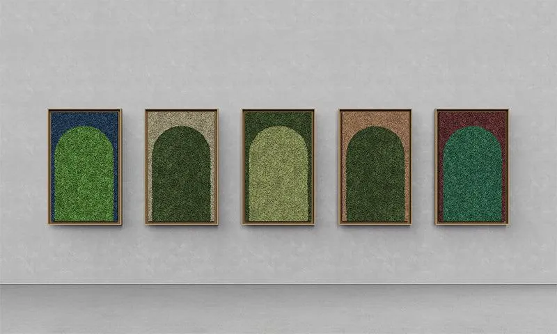 Geometric Framed Moss Wall Art (Series A)