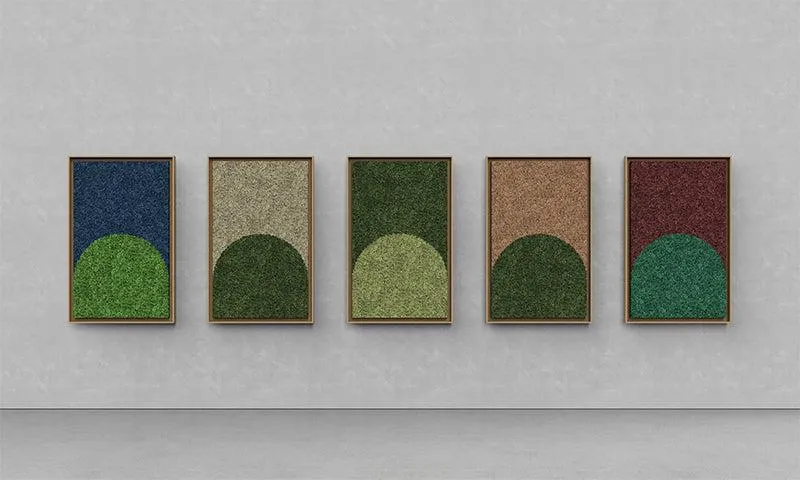 Geometric Framed Moss Wall Art (Series C)