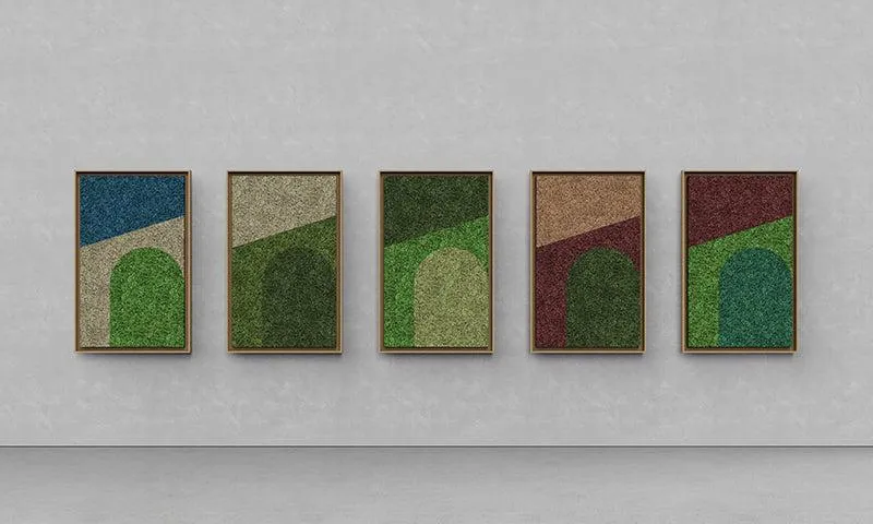 Geometric Framed Moss Wall Art (Series E)