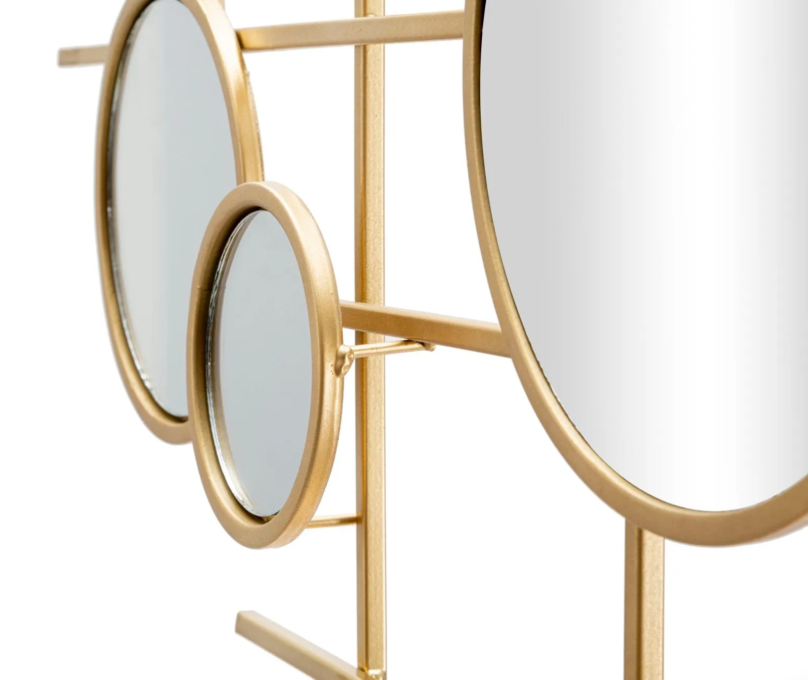 Golden Metal Small Round Wall Mirrors