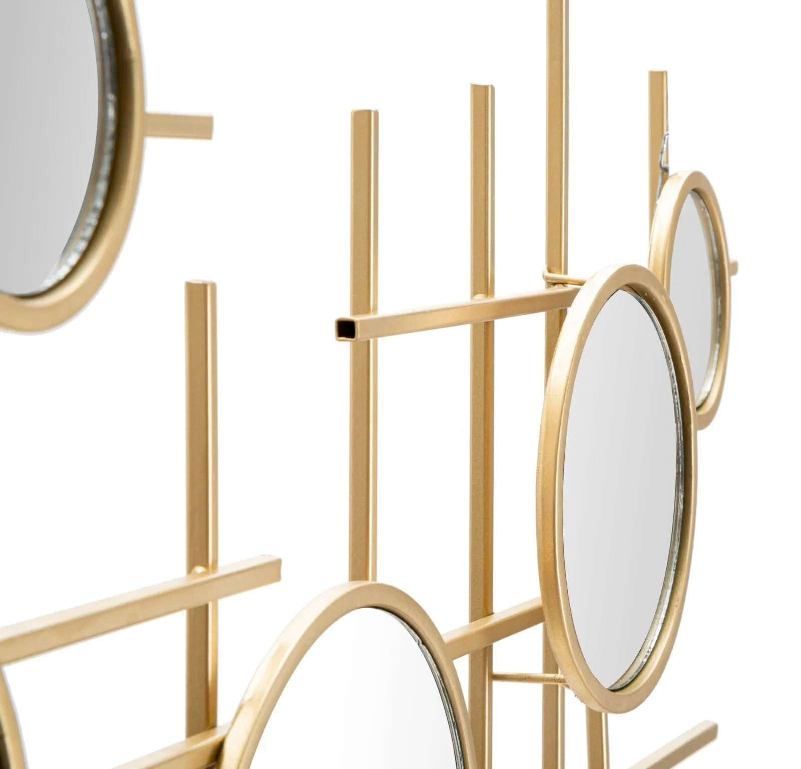 Golden Metal Small Round Wall Mirrors