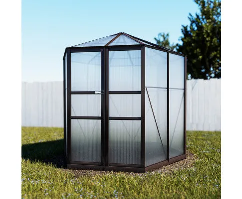 Greenfingers Greenhouse Aluminium & Polycarbonate 2.4MT