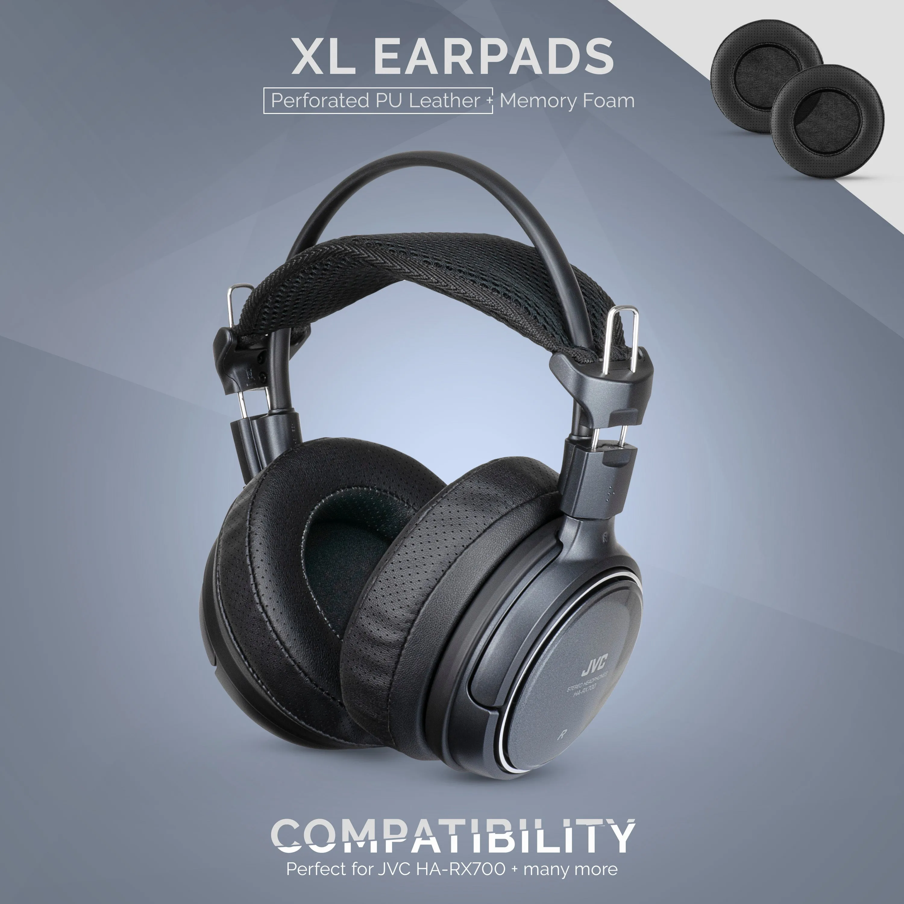 Headphone Memory Foam Earpads - XL - Perforated