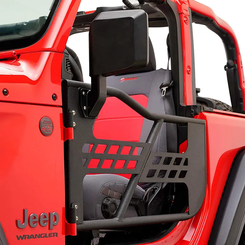 Jeep Half Tube Doors with Side View Mirror for 2007-2018 Wrangler JK JKU | Beast Style