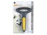 JW Pet Double Row Undercoat Rake Regular Teeth Grey, Yellow 1ea/One Size