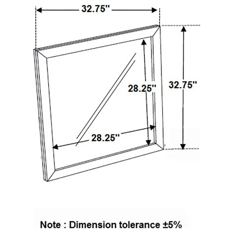 Mays Rectangular Dresser Mirror Walnut Brown