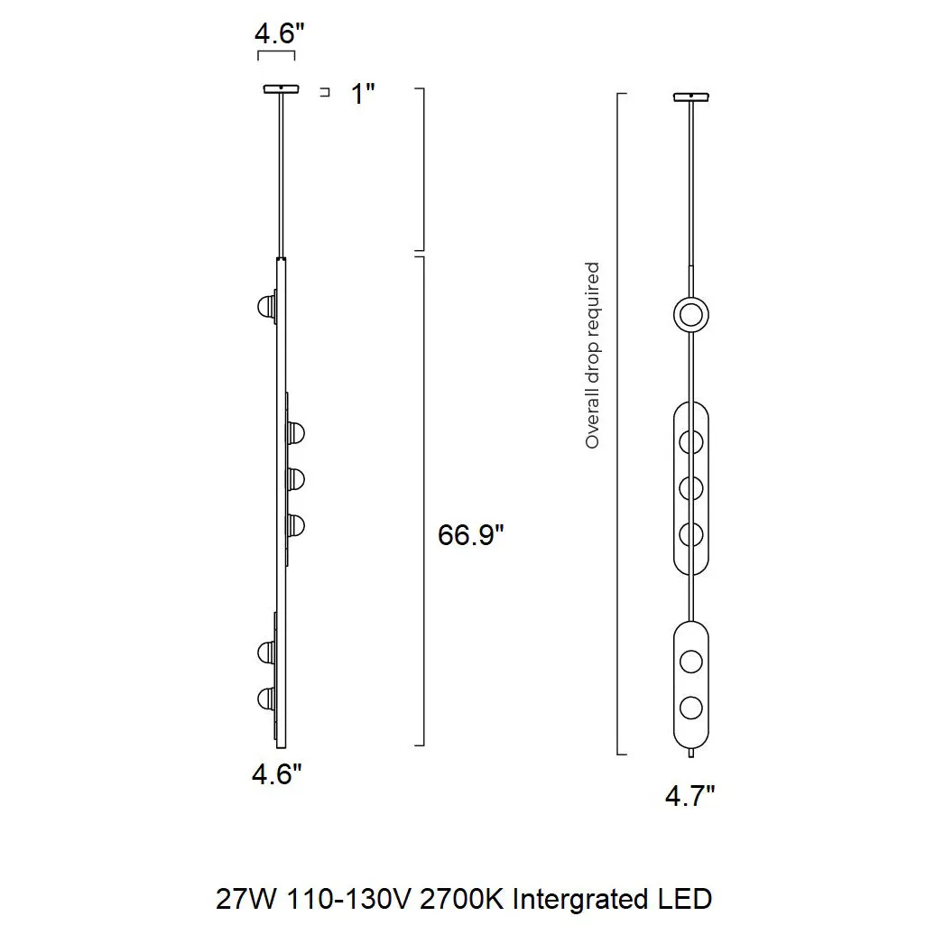 Modulo Vertical LED Pendant Light