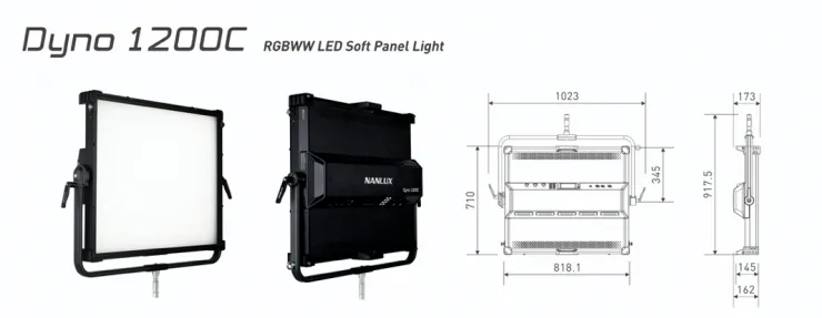 Nanlux Dyno 1200C RGBWW LED Soft Panel 2700K to 20000K