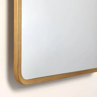 Open Box - 22"x30" Rectangular Bathroom Vanity Pivot Mirror Brass Finish - Hearth & Hand with Magnolia