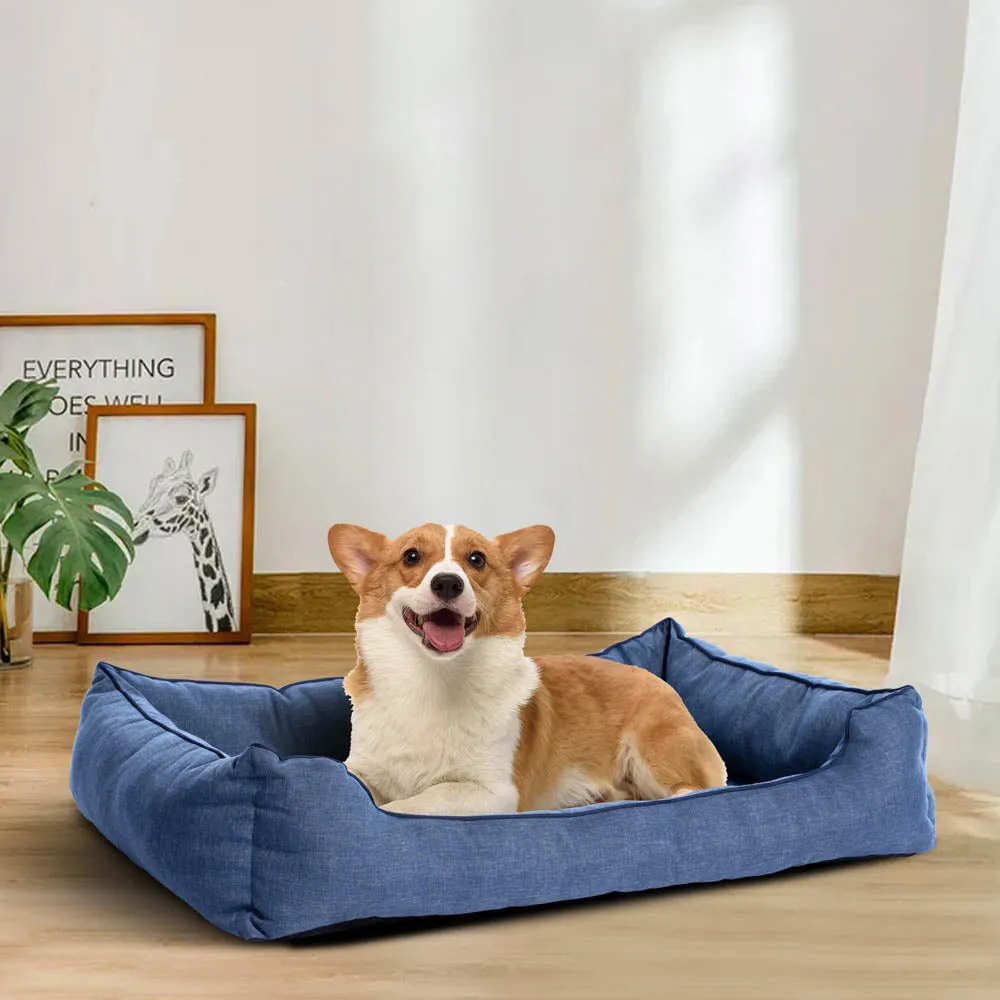 Ovios Orthopedic Supportive 3-Size Dog Bed with Olefin Fabric and Non-slip Bottom, Dog-Friendly