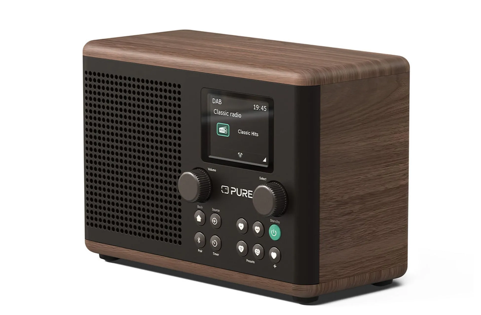 Pure Classic H4 DAB  FM Portable Digital Radio with Bluetooth Coffee Black