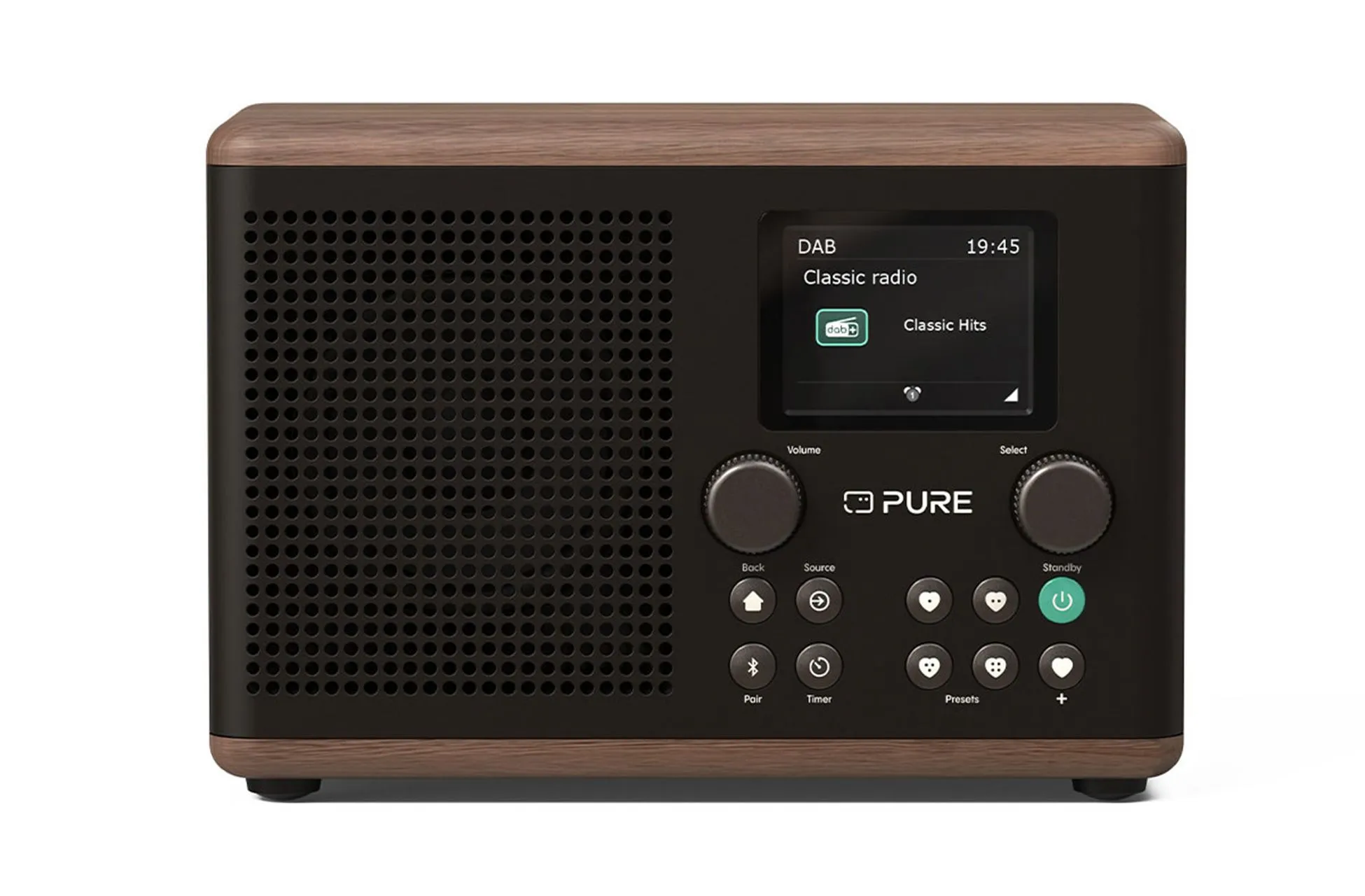 Pure Classic H4 DAB  FM Portable Digital Radio with Bluetooth Coffee Black