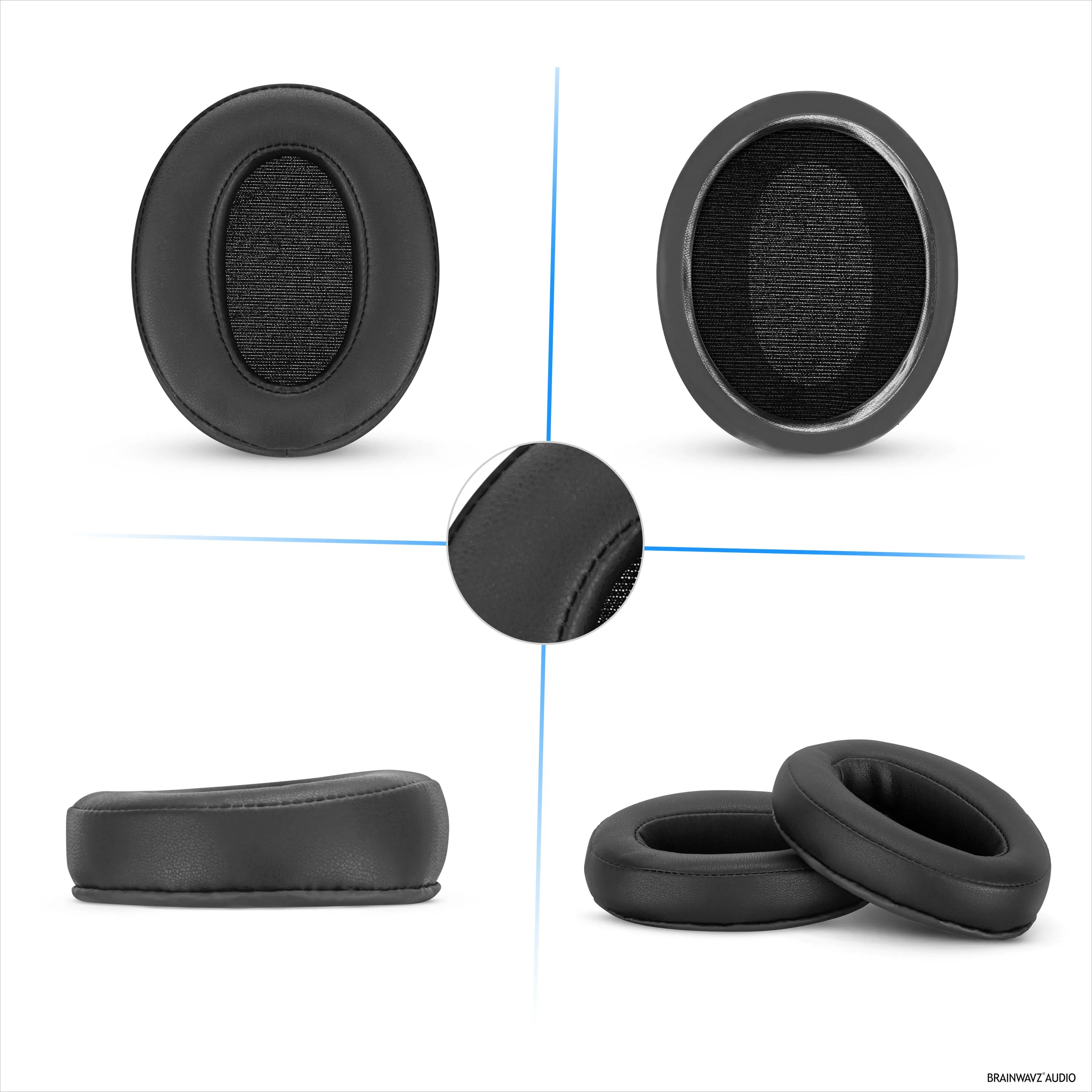 Replacement Earpads for SENNHEISER Momentum 2 Headphones - Soft PU Leather & Memory Foam