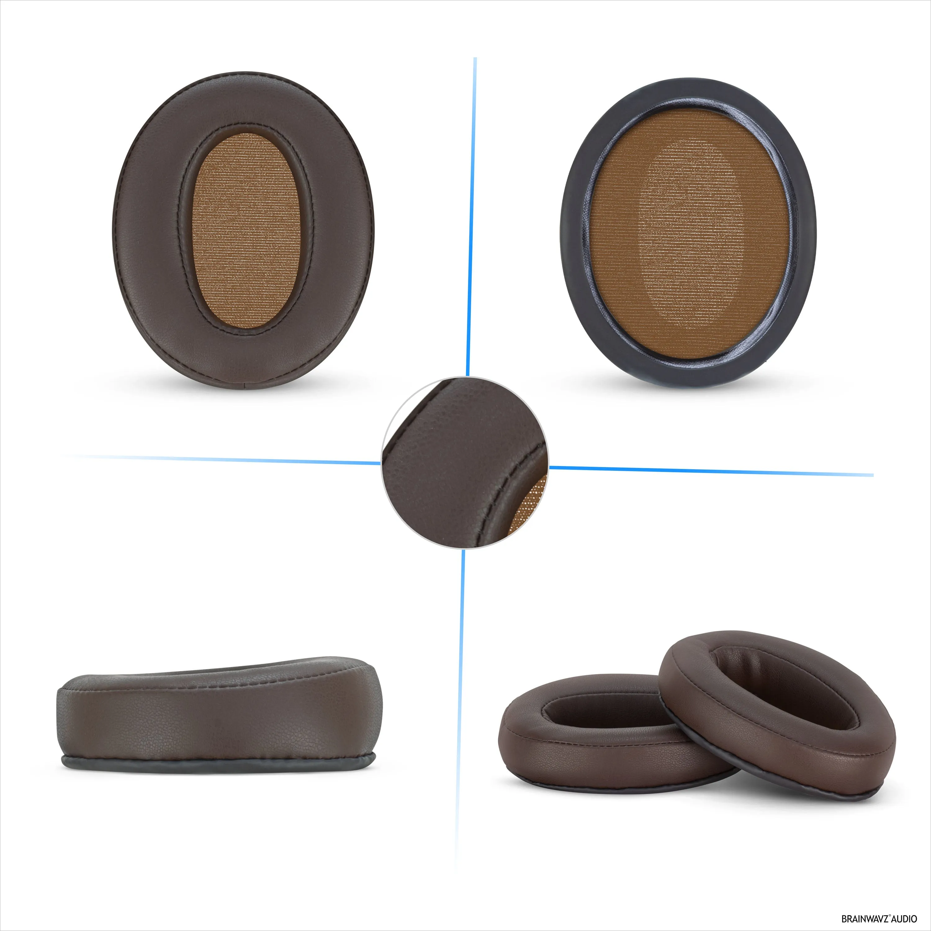 Replacement Earpads for SENNHEISER Momentum 2 Headphones - Soft PU Leather & Memory Foam