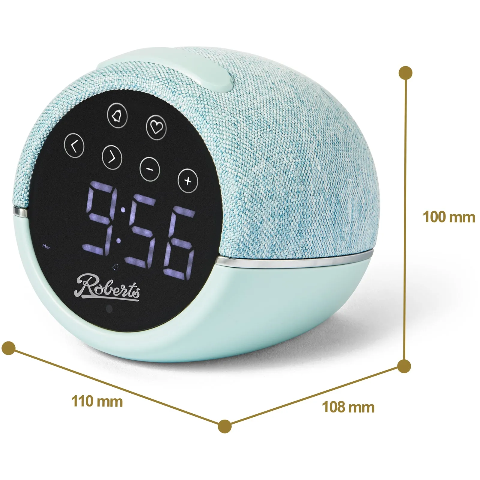 Roberts ZEN FM Alarm Clock Radio - Duck Egg Blue